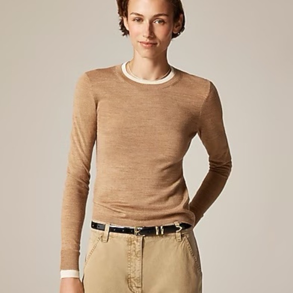 J Crew Carolyn Layered Crewneck Sweater in merino wool M - Picture 1 of 7